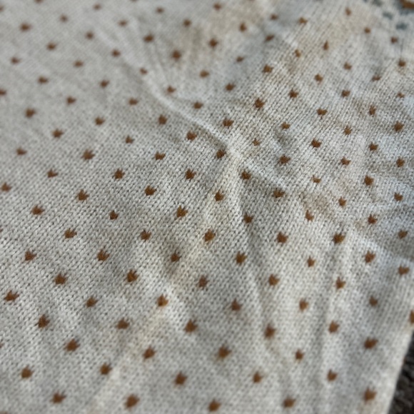 Fjällraven Women's Cream and Blue Patterned Wool Sweater - Picture 4 of 7